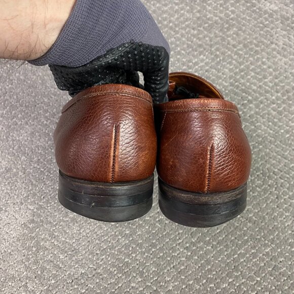 Hartt Leather Loafers Shoes Men's 10 F Brown Hand Sewn Vamps Canada Slip On 10F - Picture 4 of 10